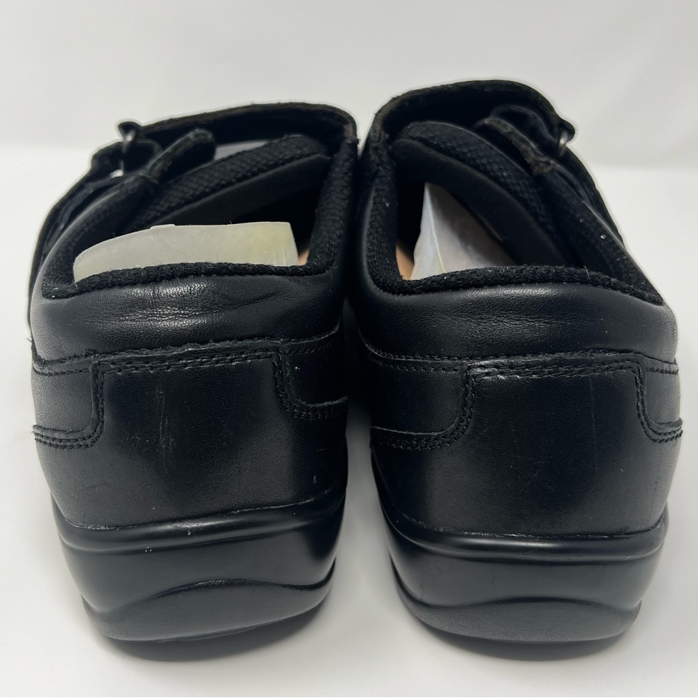 Women’s Black Orthopedic Velcro Strap Shoes Leather Sneakers Round Toe Comfy mom - Picture 14 of 17